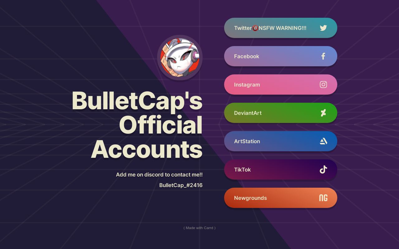 BulletCap's Carrd